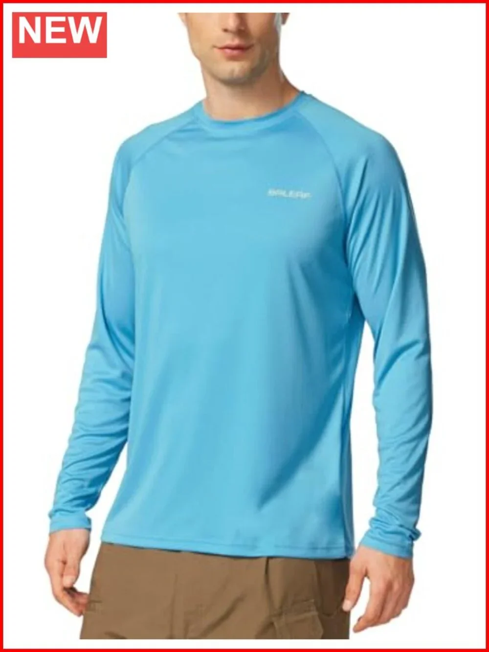 Men's UPF 50+ Long Sleeve Rash Guard Quick Dry 4-Way Stretch UV Protection